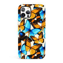 Load image into Gallery viewer, Blue &amp; Yellow Flutter  - Tough iPhone Case
