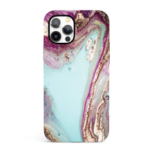 Load image into Gallery viewer, Blue &amp; Purple Quartz  - Tough iPhone Case
