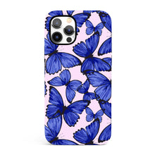 Load image into Gallery viewer, Blue Butterfly Medley  - Tough iPhone Case
