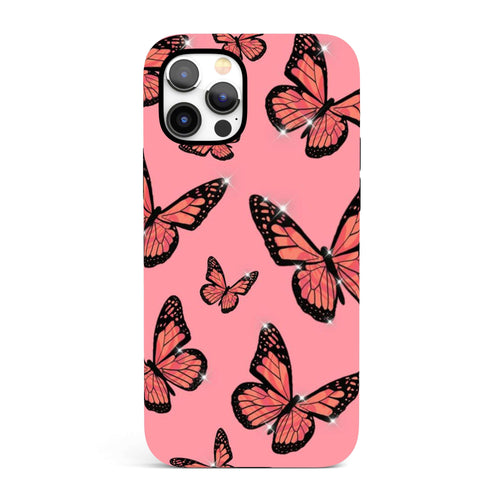 Hot Pink Butterfly  - Tough iPhone Case