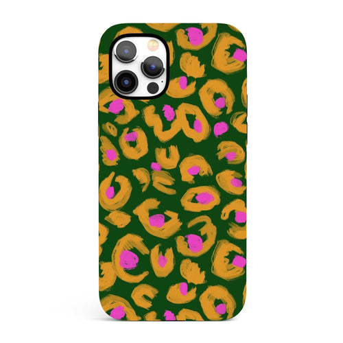 Green & Pink Leopard  - Tough iPhone Case
