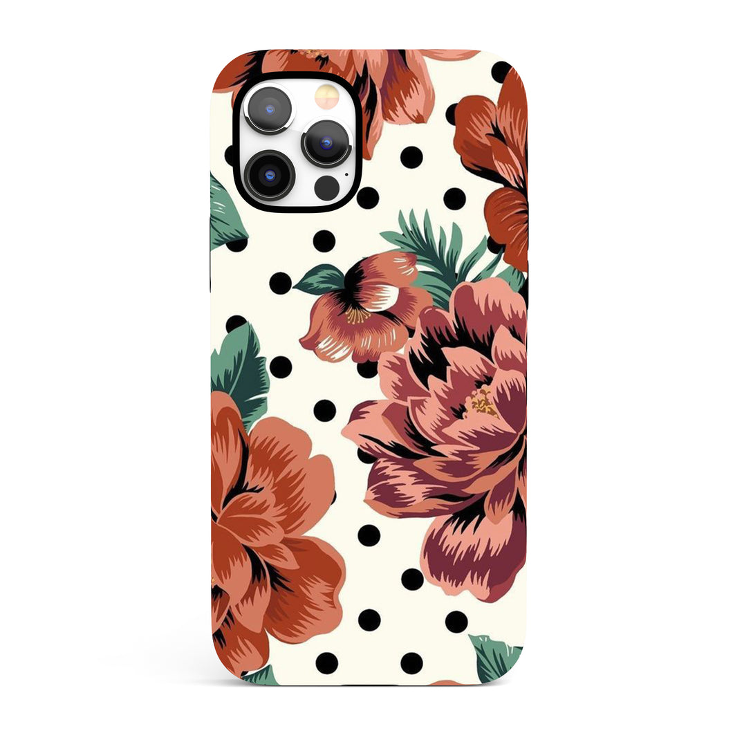 Polka Dot Rose  - Tough iPhone Case