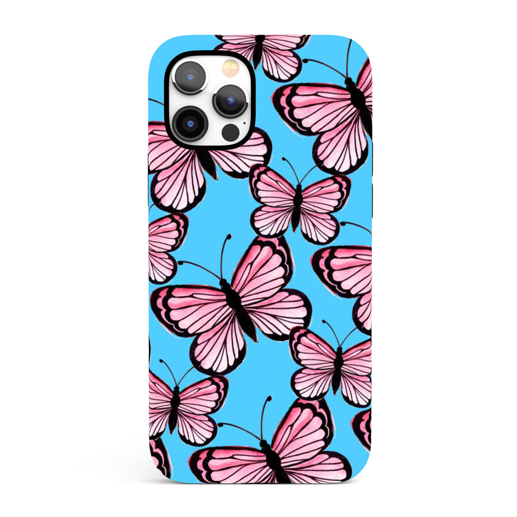 Pink & Blue Butterfly  - Tough iPhone Case