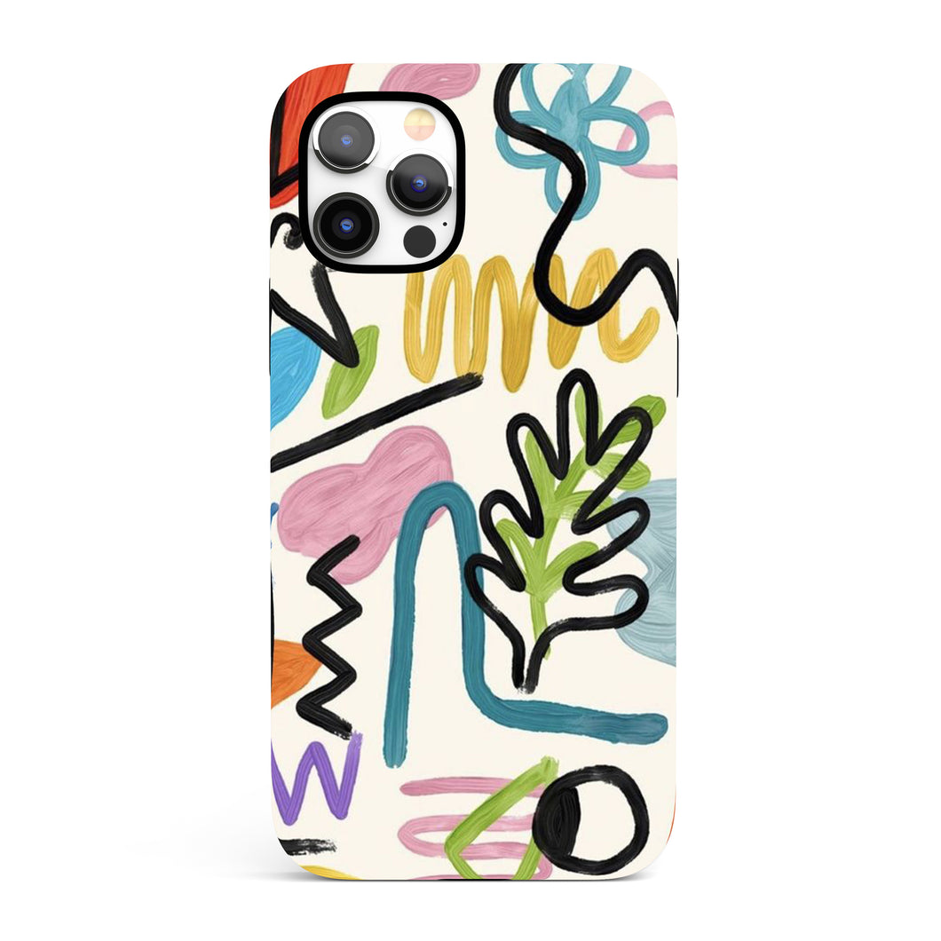 Vintage Abstract Flores  - Tough iPhone Case