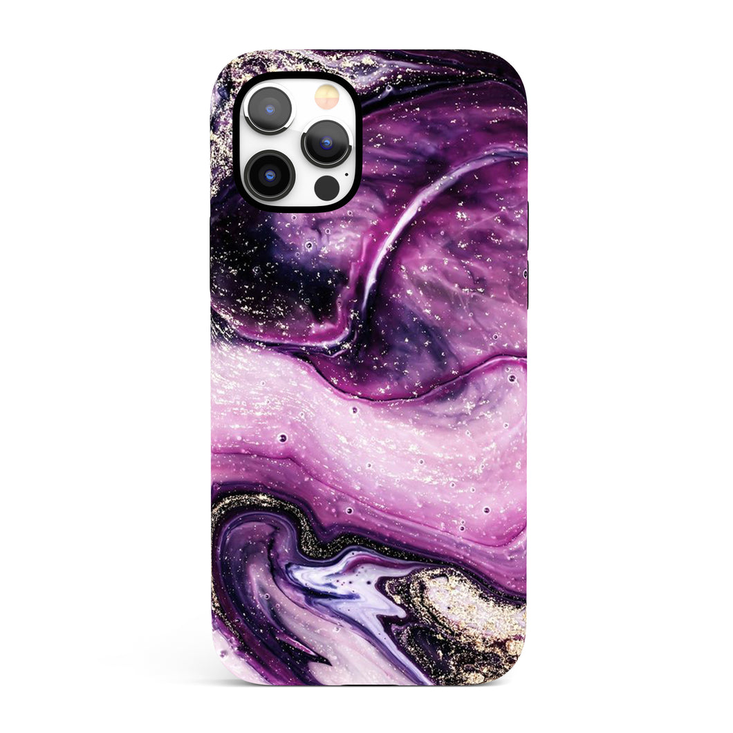 Purple Galaxy Marble  - Tough iPhone Case