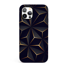 Load image into Gallery viewer, Black &amp; Gold Geometric  - Tough iPhone Case
