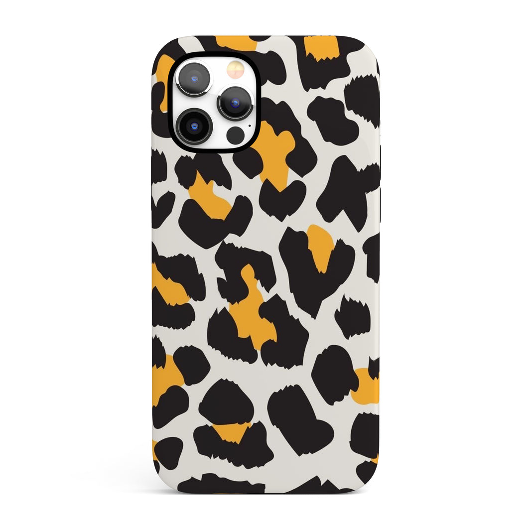 White & Orange Leopard  - Tough iPhone Case