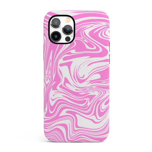 Pink Swirl - Pink and White Tie Dye iPhone Case