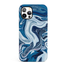 Load image into Gallery viewer, Quartz Azure - Blue Tie Dye iPhone Case
