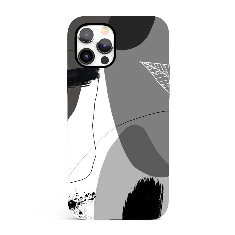 Black Abstract Art iPhone Case