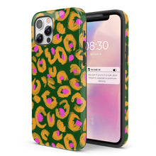 Load image into Gallery viewer, Green &amp; Pink Leopard  - Tough iPhone Case
