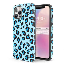 Load image into Gallery viewer, Baby Blue Leopard  - Tough iPhone Case
