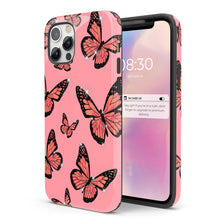 Load image into Gallery viewer, Hot Pink Butterfly  - Tough iPhone Case
