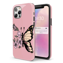 Load image into Gallery viewer, Abstract Pink Butterfly - Tough iPhone Case
