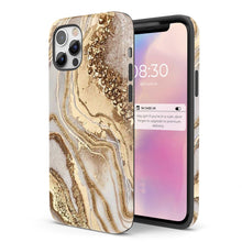 Load image into Gallery viewer, Golden Marble  - Tough iPhone Case
