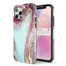 Load image into Gallery viewer, Blue &amp; Purple Quartz  - Tough iPhone Case
