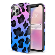 Load image into Gallery viewer, Blue Gradient Leopard  - Tough iPhone Case
