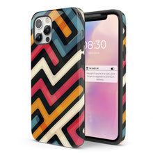 Load image into Gallery viewer, Retro Stripe  - Tough iPhone Case
