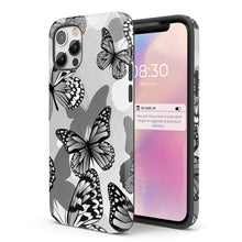 Load image into Gallery viewer, Monochromic Butterfly  - Tough iPhone Case
