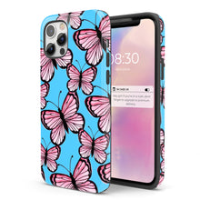 Load image into Gallery viewer, Pink &amp; Blue Butterfly  - Tough iPhone Case
