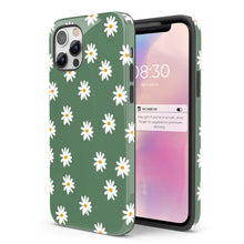 Load image into Gallery viewer, Green Daisy - Green iPhone Case Covered In Daises
