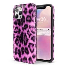 Load image into Gallery viewer, Purple Leopard Fur  - Tough iPhone Case
