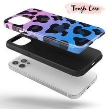 Load image into Gallery viewer, Blue Gradient Leopard  - Tough iPhone Case
