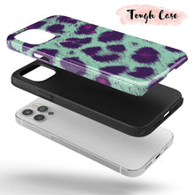 Load image into Gallery viewer, Blue Sepia Leopard  - Tough iPhone Case
