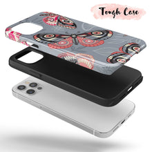 Load image into Gallery viewer, Grey &amp; Red Butterfly  - Tough iPhone Case
