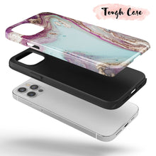 Load image into Gallery viewer, Blue &amp; Purple Quartz  - Tough iPhone Case
