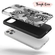 Load image into Gallery viewer, Monochromic Butterfly  - Tough iPhone Case
