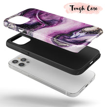 Load image into Gallery viewer, Purple Galaxy Marble  - Tough iPhone Case
