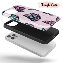 Load image into Gallery viewer, Pink Butterfly  - Tough iPhone Case
