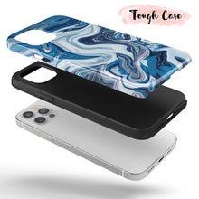 Load image into Gallery viewer, Quartz Azure - Blue Tie Dye iPhone Case
