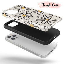 Load image into Gallery viewer, White Graffiti Daisy iPhone Case
