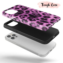 Load image into Gallery viewer, Purple Leopard Fur  - Tough iPhone Case
