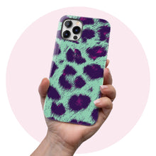 Load image into Gallery viewer, Blue Sepia Leopard  - Tough iPhone Case
