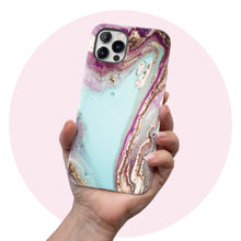 Load image into Gallery viewer, Blue &amp; Purple Quartz  - Tough iPhone Case
