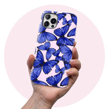 Load image into Gallery viewer, Blue Butterfly Medley  - Tough iPhone Case
