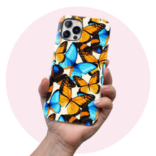 Load image into Gallery viewer, Blue &amp; Yellow Flutter  - Tough iPhone Case
