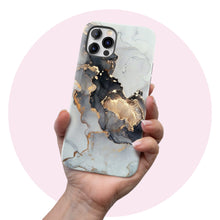 Load image into Gallery viewer, White &amp; Gold Marble  - Tough iPhone Case
