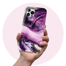 Load image into Gallery viewer, Purple Galaxy Marble  - Tough iPhone Case
