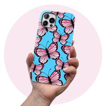 Load image into Gallery viewer, Pink &amp; Blue Butterfly  - Tough iPhone Case
