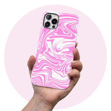 Load image into Gallery viewer, Pink Swirl - Pink and White Tie Dye iPhone Case
