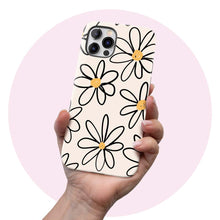 Load image into Gallery viewer, White Graffiti Daisy iPhone Case
