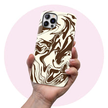 Load image into Gallery viewer, Chocolate Melt - Brown And White Swirl Tough iPhone Case
