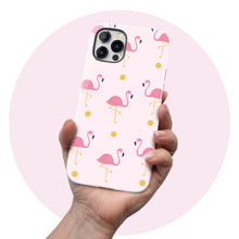 Load image into Gallery viewer, Flamingo Polka  - Tough iPhone Case
