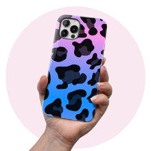 Load image into Gallery viewer, Blue Gradient Leopard  - Tough iPhone Case
