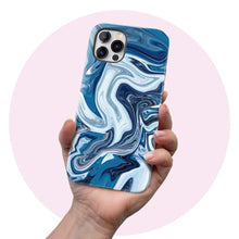 Load image into Gallery viewer, Quartz Azure - Blue Tie Dye iPhone Case
