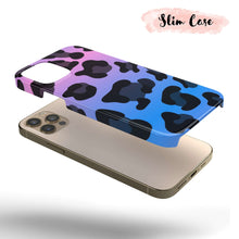 Load image into Gallery viewer, Blue Gradient Leopard  - Tough iPhone Case
